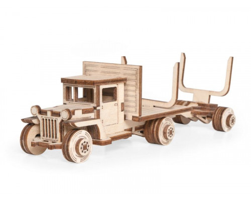 Деревянный конструктор Lemmo Грузовичок ЛТ с роспуском, 57 деталей