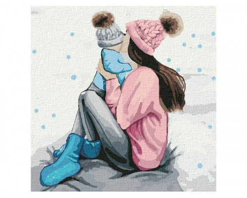 Картина по номерам 30Х30 МАМИНА РАДОСТЬ (29 цветов)