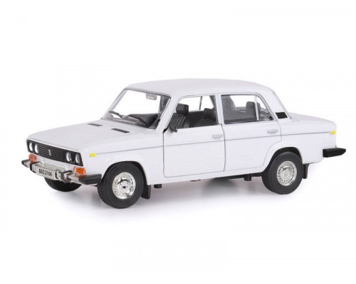 Машина АВТОПАНОРАМА ВАЗ 2106, 1/22, белый, инерция, в/к 24,5*12,5*10,5 см