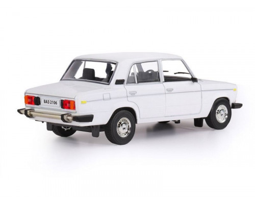 Машина АВТОПАНОРАМА ВАЗ 2106, 1/22, белый, инерция, в/к 24,5*12,5*10,5 см