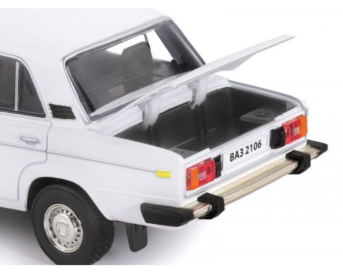 Машина АВТОПАНОРАМА ВАЗ 2106, 1/22, белый, инерция, в/к 24,5*12,5*10,5 см