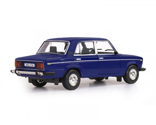 Машина АВТОПАНОРАМА ВАЗ 2106, 1/22, синий, инерция, в/к 24,5*12,5*10,5 см