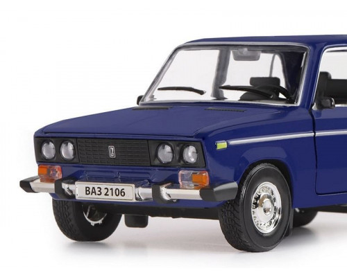 Машина АВТОПАНОРАМА ВАЗ 2106, 1/22, синий, инерция, в/к 24,5*12,5*10,5 см