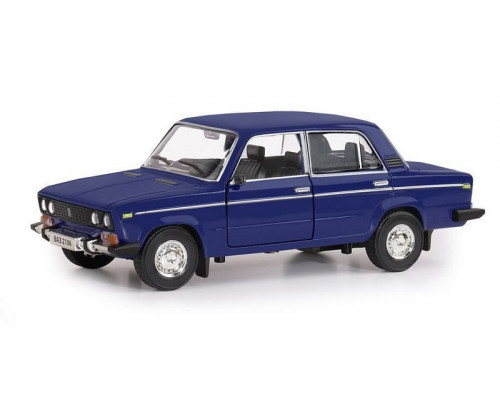 Машина АВТОПАНОРАМА ВАЗ 2106, 1/22, синий, инерция, в/к 24,5*12,5*10,5 см