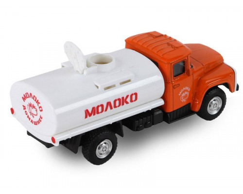 Машина АВТОПАНОРАМА Молоко, 1:52, цвет оранжевый, инерция, в/к 16,1*6,1*7,6 см