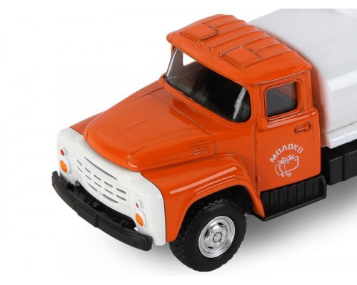 Машина АВТОПАНОРАМА Молоко, 1:52, цвет оранжевый, инерция, в/к 16,1*6,1*7,6 см