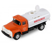 Машина "АВТОПАНОРАМА" "Молоко", 1:52, цвет оранжевый, инерция, в/к 16,1*6,1*7,6 см