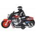 Мотоцикл AUTODRIVE 15см инерц. на бат. со светом и звуком, красный,  в/к 17,5*14*6,5