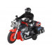 Мотоцикл AUTODRIVE 15см инерц. на бат. со светом и звуком, красный,  в/к 17,5*14*6,5