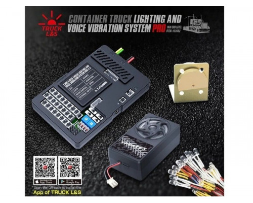 Система освещения ПРО G.T.Power со звуковым и вибрационным модулем для радиоуправляемых грузовиков