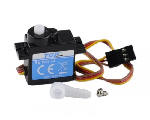 Сервомашинка 9g для самолета Top RC 400 Class Cessna 182 (руль, руль высоты), провод 200мм