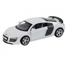 Машина "АВТОПАНОРАМА" Audi R8 GT, белый, 1/32, свет, звук, инерция, в/к 17,5*13,5*9 см