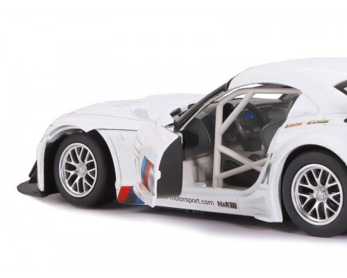 Машина АВТОПАНОРАМА BMW Z4 GT3, белый, 1/24, свет, звук, в/к 24,5*12,5*10,5 см