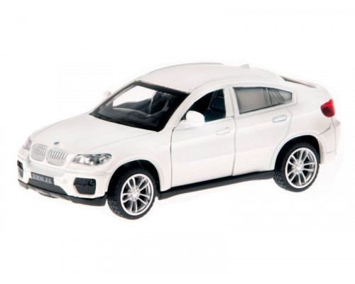 Машина АВТОПАНОРАМА BMW X6, 1/43, белый, инерция, откр. двери, в/к 17,5*12,5*6,5 см
