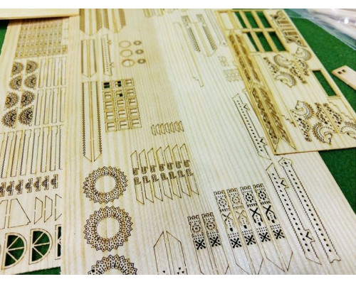 Сборная деревянная модель СВМодель. Терем Русского подворья в Вене, 1900 деталей, 1/72