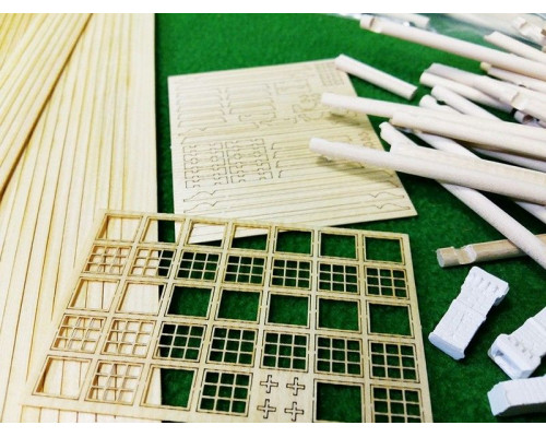 Сборная деревянная модель СВМодель. Домик Петра I, 1500 деталей, 1/72