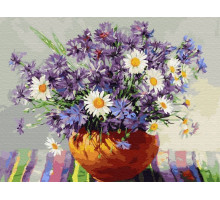 Картина по номерам 40х50 Бузин. Васильки (29 цветов)
