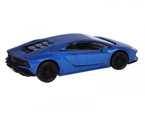 Машина АВТОПАНОРАМА Lamborghini Aventador S Coupe, синий, 1/32, свет, звук, в/к 17,5*12,5*6,5 см