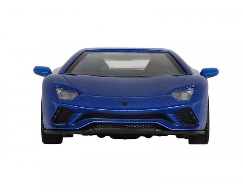 Машина АВТОПАНОРАМА Lamborghini Aventador S Coupe, синий, 1/32, свет, звук, в/к 17,5*12,5*6,5 см
