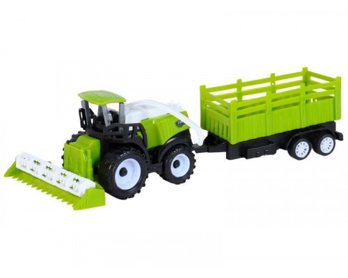 Комбайн AUTODRIVE с молотилкой, инерционный, с прицепом, в/к 26*6,5*8,8 см