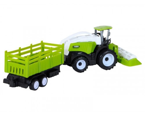 Комбайн AUTODRIVE с молотилкой, инерционный, с прицепом, в/к 26*6,5*8,8 см