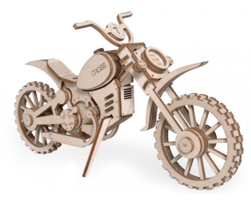 Деревянный конструктор Lemmo Мотоцикл «кросс», 75 деталей