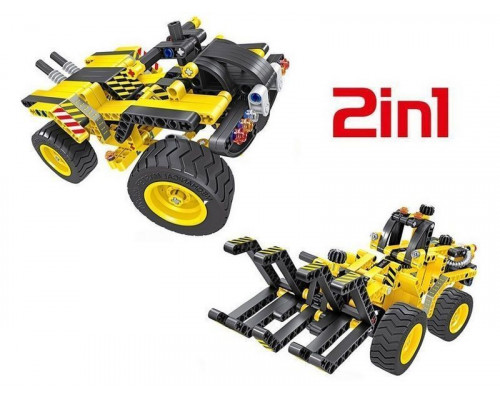 Конструктор Qihui Mechanical Master 2 в 1 Трактор и Багги (301 деталь)