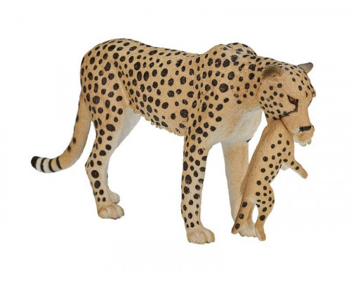 Фигурка KONIK Гепард, самка с детёнышем