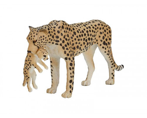 Фигурка KONIK Гепард, самка с детёнышем