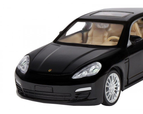 Машина АВТОПАНОРАМА Porsche Panamera S, черный, 1/32, свет, звук, инерция, в/к 17,5*13,5*9 см