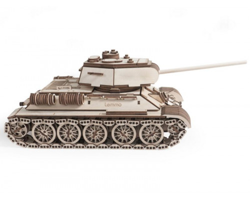 Деревянный конструктор Lemmo Танк Т-34-85, 612 деталей