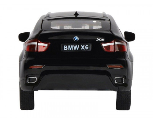 Машина АВТОПАНОРАМА BMW X6, черный, 1/32, свет, звук, инерция, в/к 17,5*13,5*9 см