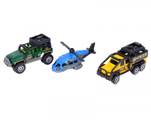 Набор металлических машинок AUTODRIVE JB0403961 Экспедиционная техника 3шт, в/к 23*9,4*4см.
