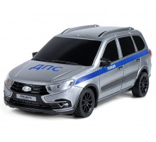 Радиоуправляемая машина AUTODRIVE Lada Granta полиция, 1/16, серебристый, 40MHz, в/к 34*15*13,5см