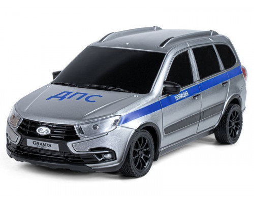 Радиоуправляемая машина AUTODRIVE Lada Granta полиция, 1/16, серебристый, 40MHz, в/к 34*15*13,5см