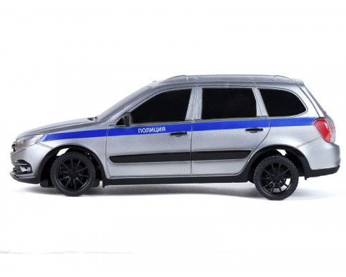Радиоуправляемая машина AUTODRIVE Lada Granta полиция, 1/16, серебристый, 40MHz, в/к 34*15*13,5см