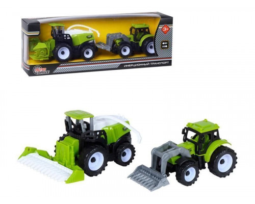 Комбайн AUTODRIVE  с косилкой и трактором инерционные, в/к 26*6,5*8,8 см