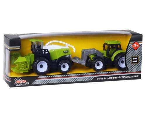 Комбайн AUTODRIVE  с косилкой и трактором инерционные, в/к 26*6,5*8,8 см