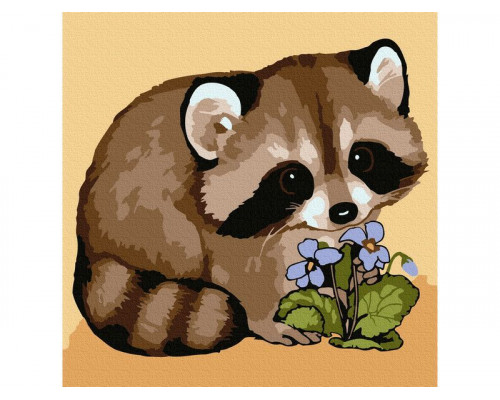 Набор юного художника 20Х20 ЕНОТИК С ЦВЕТКОМ (13 цветов)