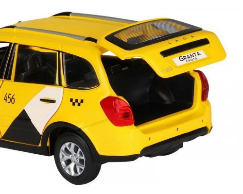 Машина АВТОПАНОРАМА Яндекс.Такси LADA GRANTA CROSS, желтый, 1/24, в/к 24,5*12,5*10,5 см