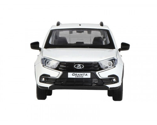 Машина АВТОПАНОРАМА Яндекс.Такси LADA GRANTA CROSS, белый, 1/24, свет, звук, в/к 24,5*12,5*10,5см