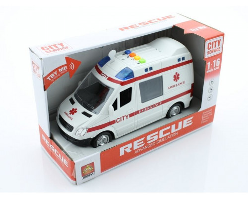 Машина инерционная WY590A Скорая помощь свет/звук в/к