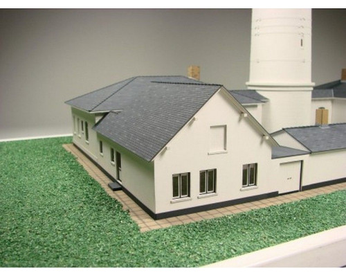 Сборная картонная модель Shipyard маяк Lighthouse Kampen with buildings (№74), 1/87