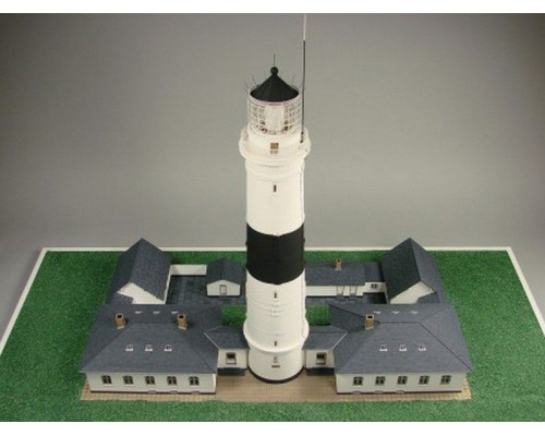 Сборная картонная модель Shipyard маяк Lighthouse Kampen with buildings (№74), 1/87