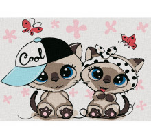 Картина по номерам 20х30 КОТЯТА (8 цветов)