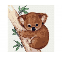 Набор юного художника 20Х20 МАЛЕНЬКАЯ КОАЛА. (10 цветов)