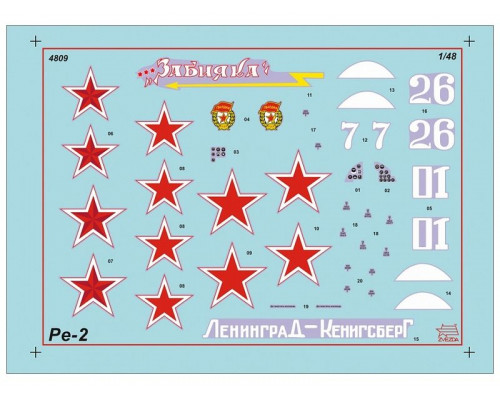 Сборная модель ZVEZDA Пикирующий бомбардировщик Пе-2, 1/48