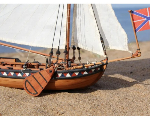 Сборная деревянная модель корабля Technell Ботик Петра Первого, 1/24