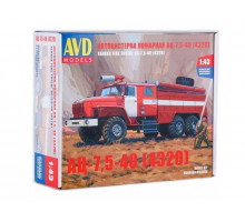 Сборная модель AVD Пожарная цистерна АЦ-7,5-40 (4320), 1/43