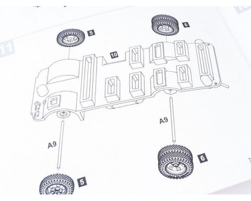 Сборная модель AVD Автобус Таджикистан-1, 1/43